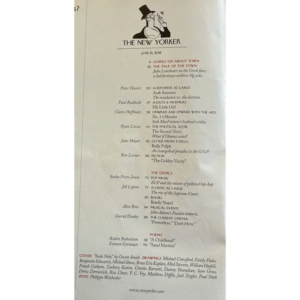 THE NEW YORKER Magazine JUNE 18, 2012 Issue‎